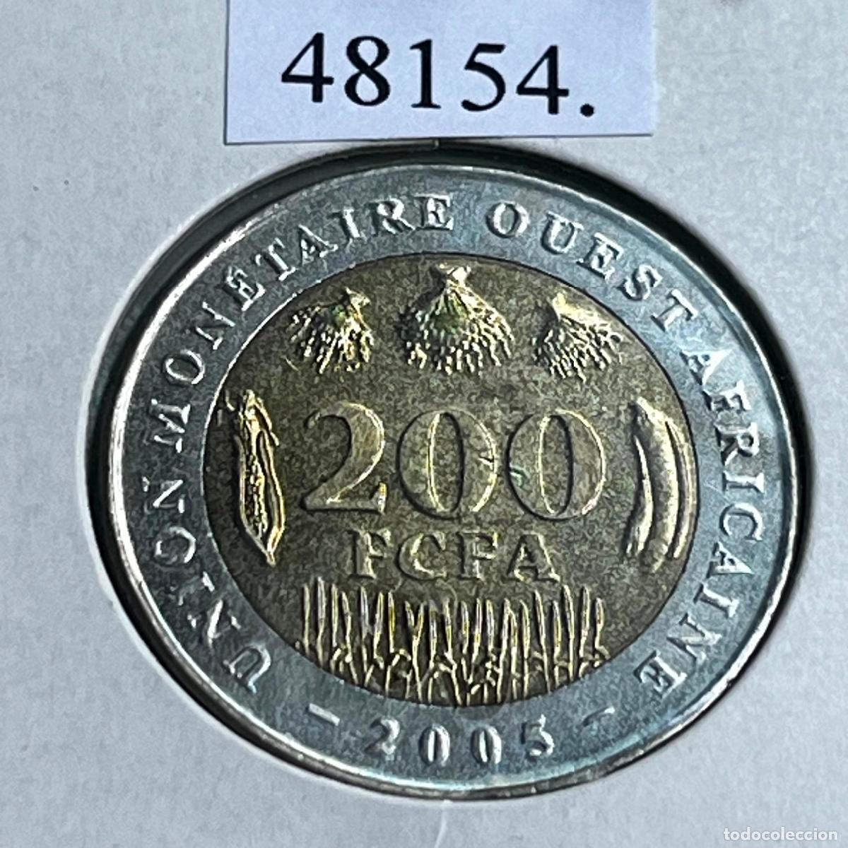 Monedas antiguas de &Aacute;frica: Estados de &Aacute;frica Occidental, 200 Francos CFA, 2005 , bimet&aacute;lica