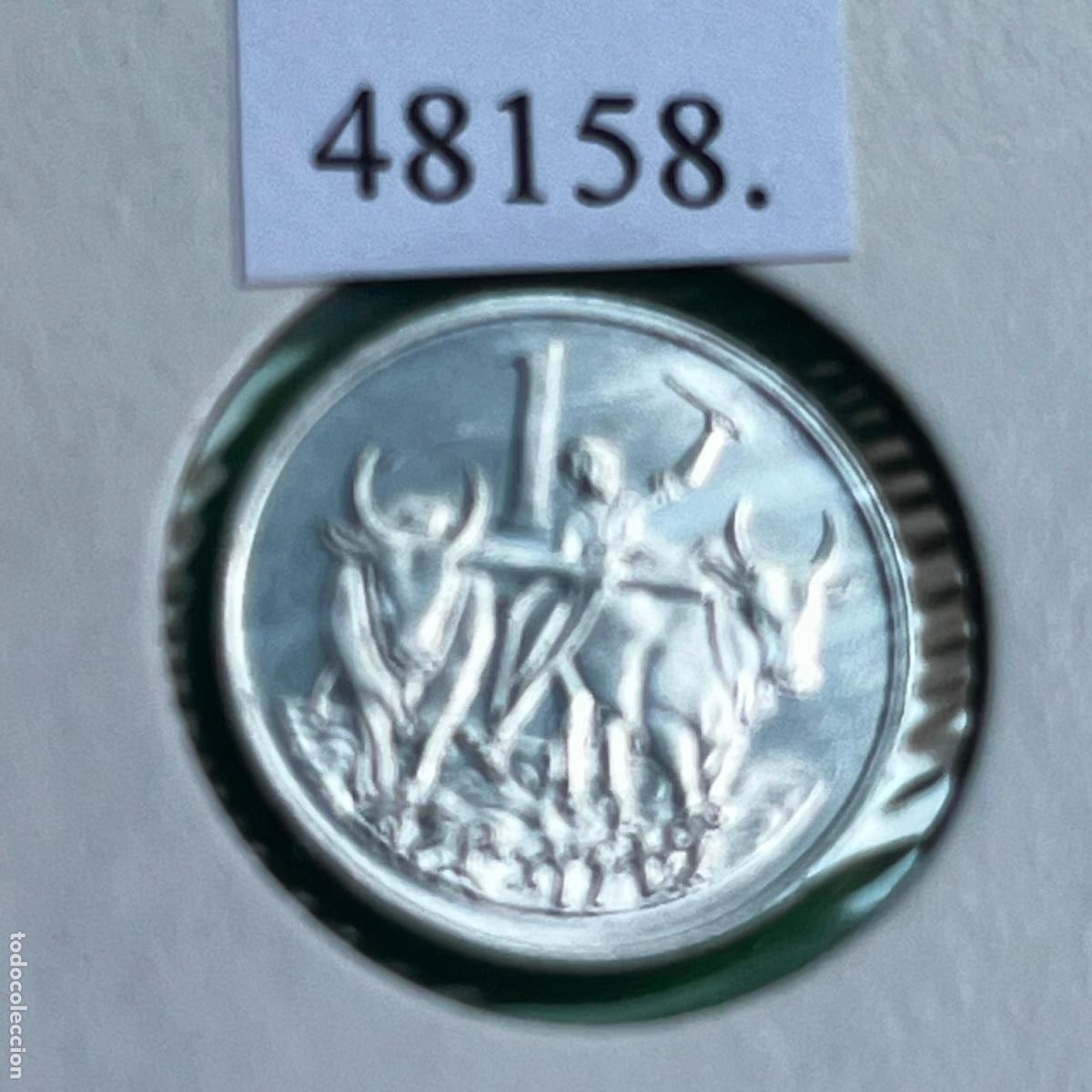 Monedas antiguas de &Aacute;frica: Etiopia 1 c&eacute;ntimo 1969 (1977 dC)