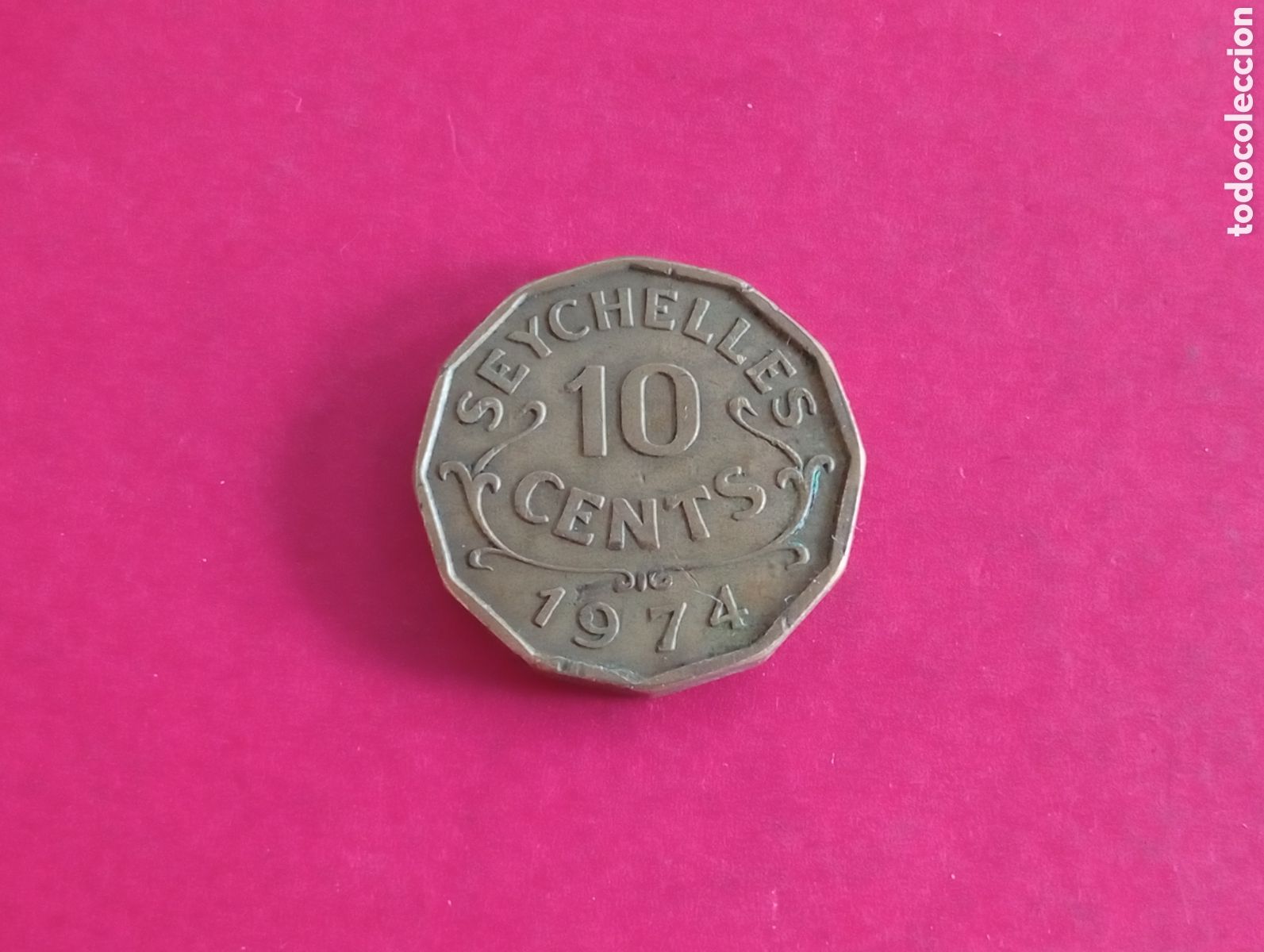 Monedas antiguas de &Aacute;frica: 10 cents de Seychelles 1974