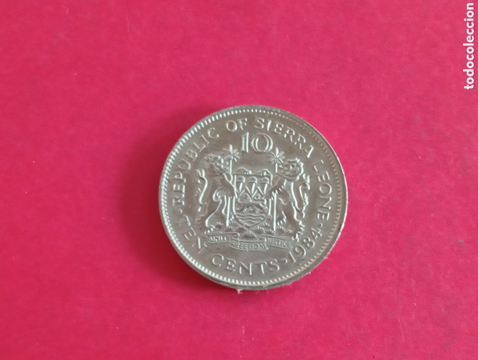 Monedas antiguas de &Aacute;frica: 10 cents Sierra Leona 1964