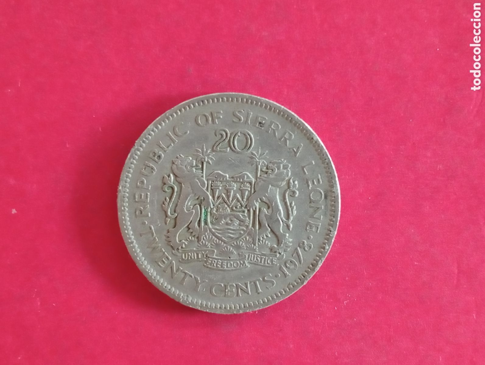 Monedas antiguas de &Aacute;frica: 20 cents de Sierra Leona 1964