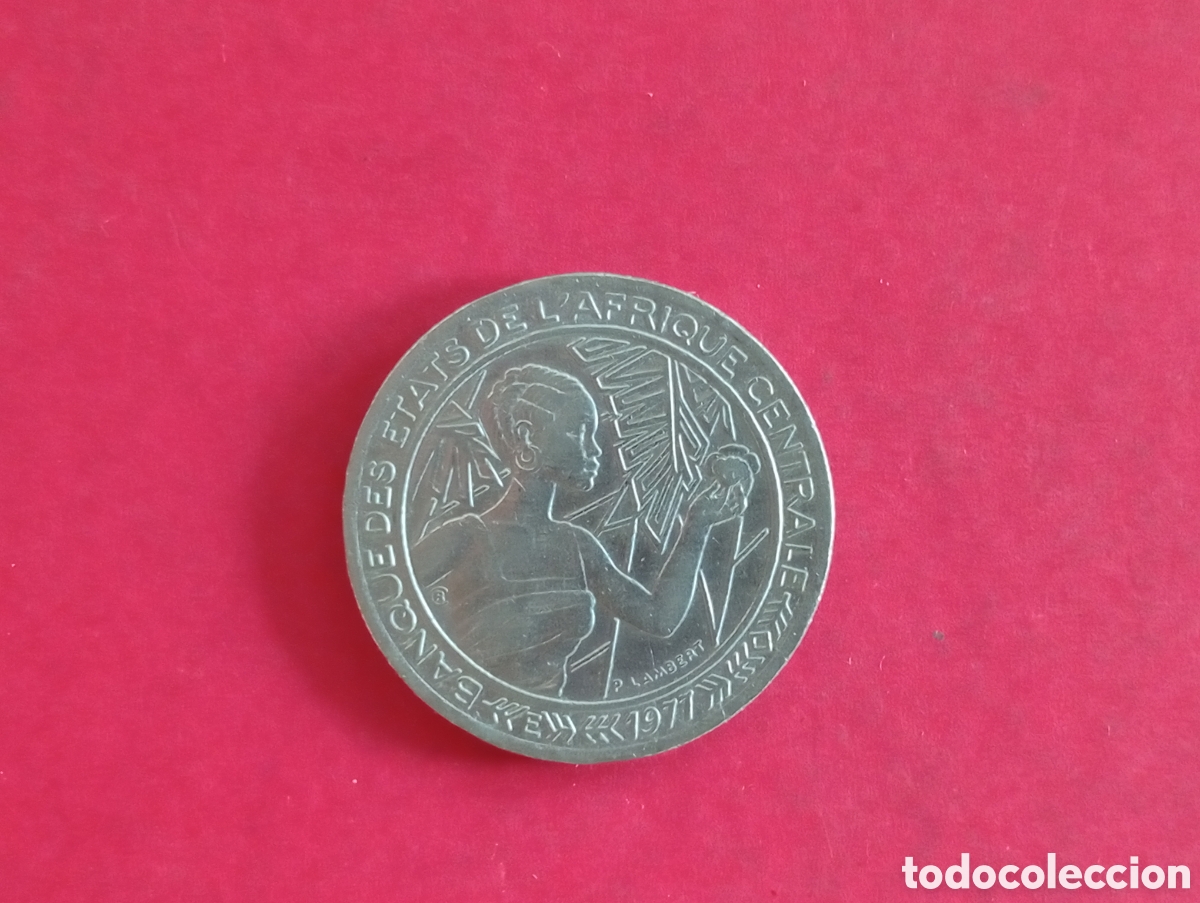 Monedas antiguas de &Aacute;frica: 500 francos &Aacute;frica Central Camer&uacute;n 1977