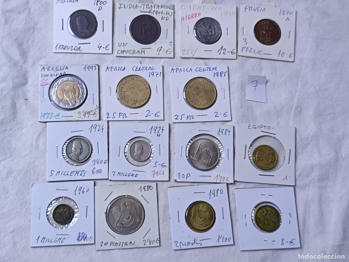 Monedas antiguas de &Aacute;frica: LM7, Lote de Monedas Extranjeras, varios continentes, a clasificar, en estuches de cart&oacute;n