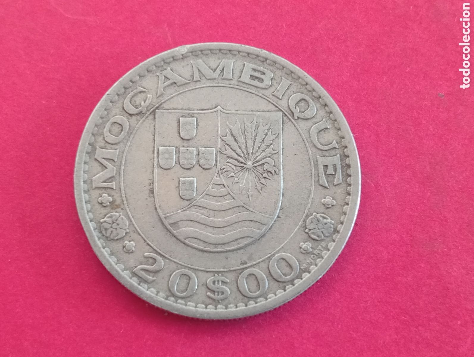 Monedas antiguas de &Aacute;frica: 20 escudos de Mozambique 1972