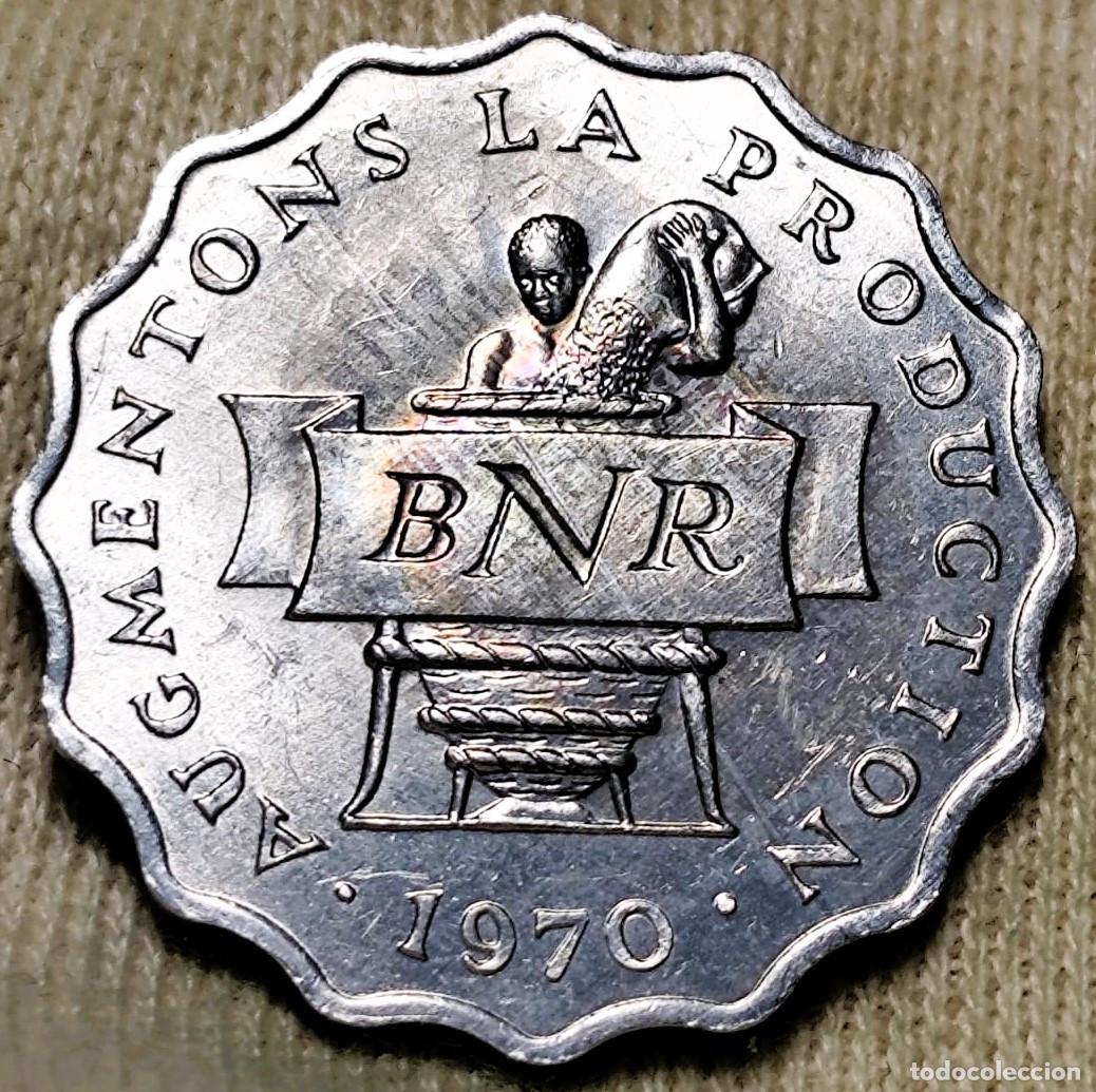 Moedas antigas de &Aacute;frica: Ruanda 2 Francos 1970&ndash; Sin Circular (SC) Lote 2359