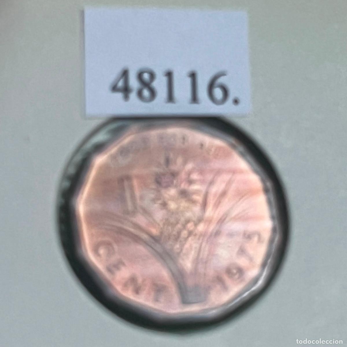 Monedas antiguas de &Aacute;frica: Swaziland 1 c&eacute;ntimo 1975, Swazilandia