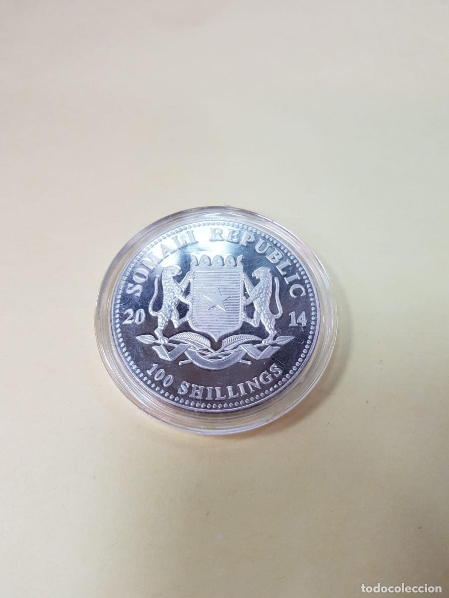 Monedas antiguas de &Aacute;frica: SOMALIA-100 SHILLINGS-2014- 1 ONZA-PLATA 0,999