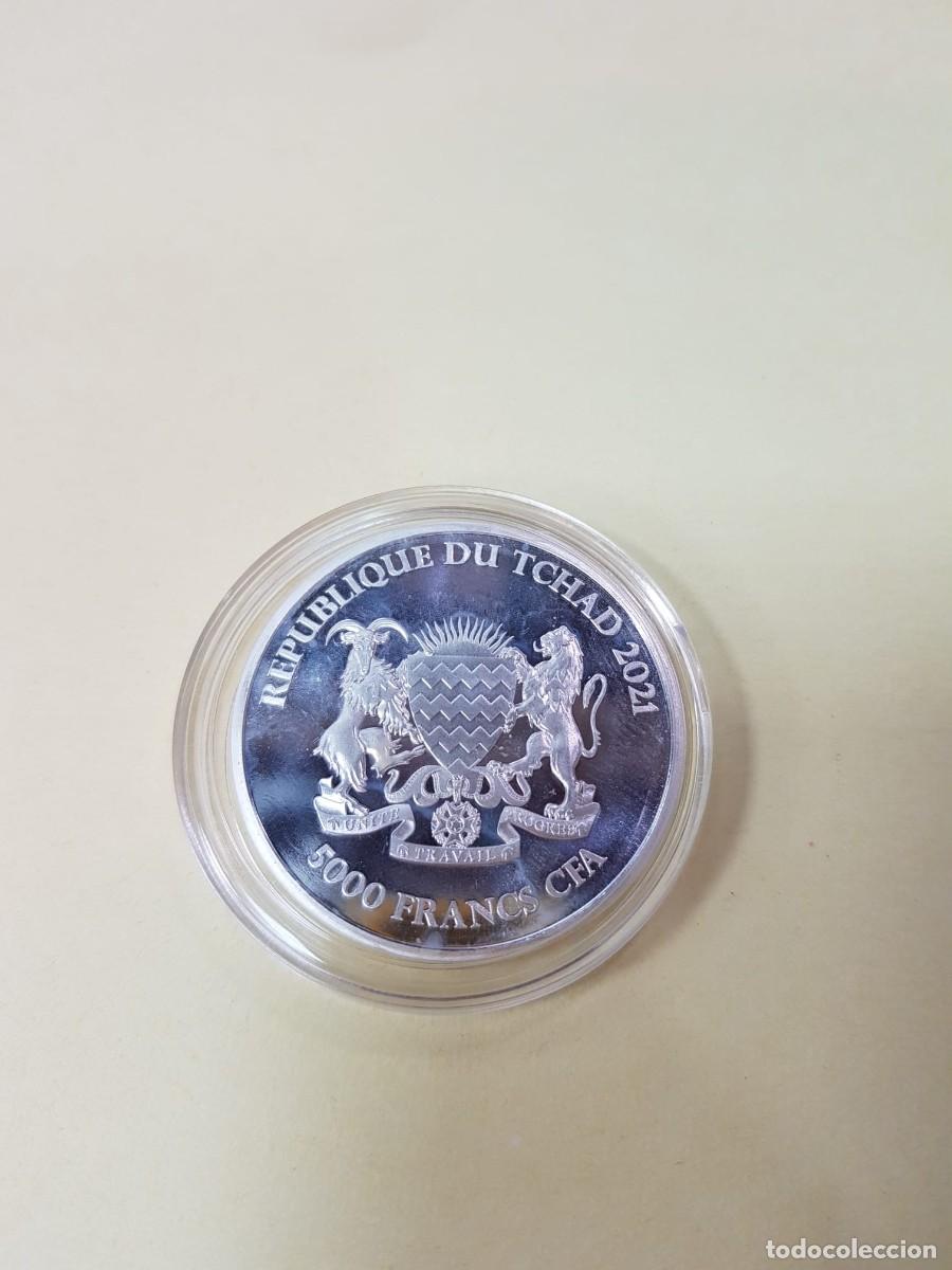 Monedas antiguas de &Aacute;frica: CHAD-5000 FRANCOS-2012-1 ONZA-PLATA 0,999