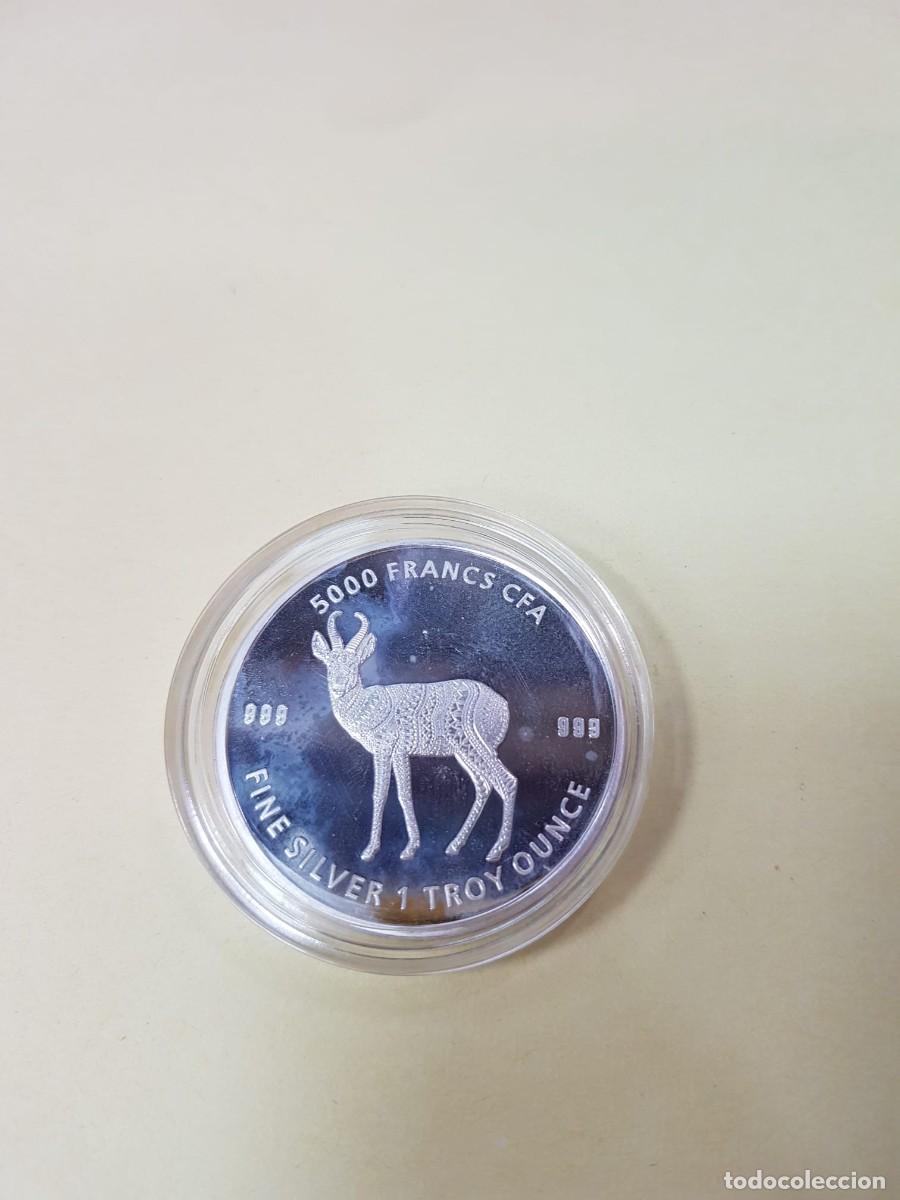 Monete antiche di Africa: CHAD-5000 FRANCOS-2012-1 ONZA-PLATA 0,999