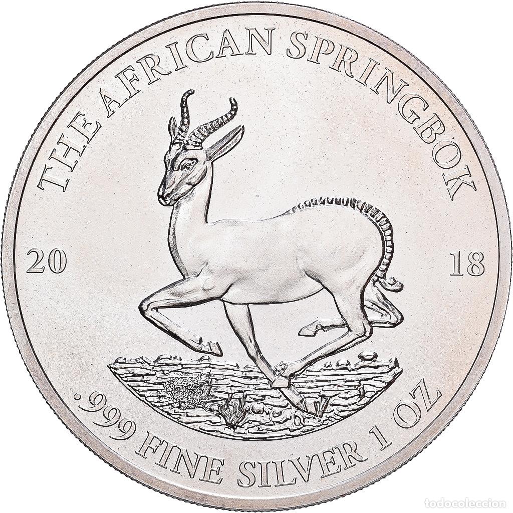 Monedas antiguas de &Aacute;frica: [#1214545] Gab&oacute;n, 1000 Francs, African Springbox, 2018, 1 Oz, Plata, FDC