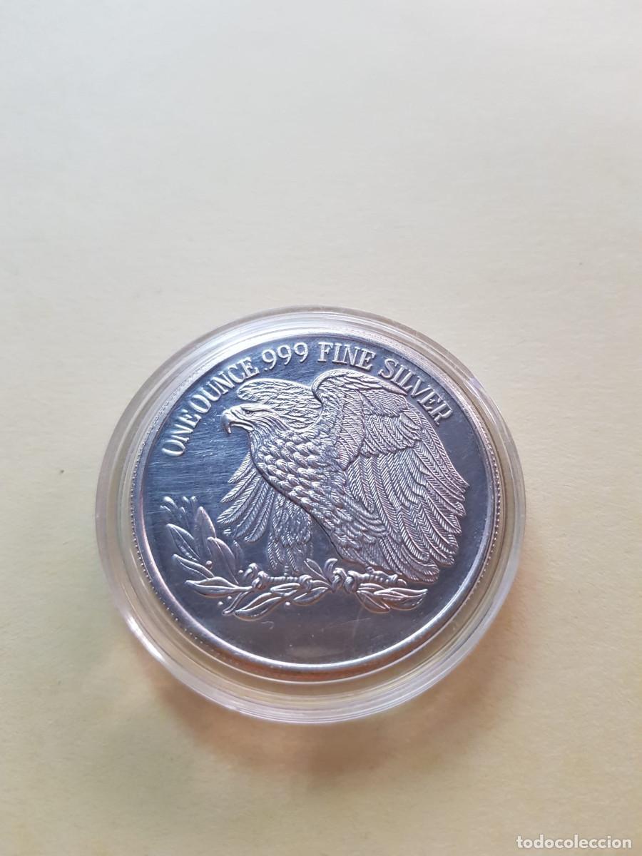Monedas antiguas de &Aacute;frica: ONE QUINCE 999 FINE CILVER- 1 ONZA PLATA 0,999