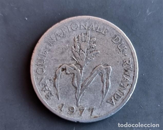 Old Coins of Africa: MONEDA DE RUANDA 1977 - 1 FRANCO