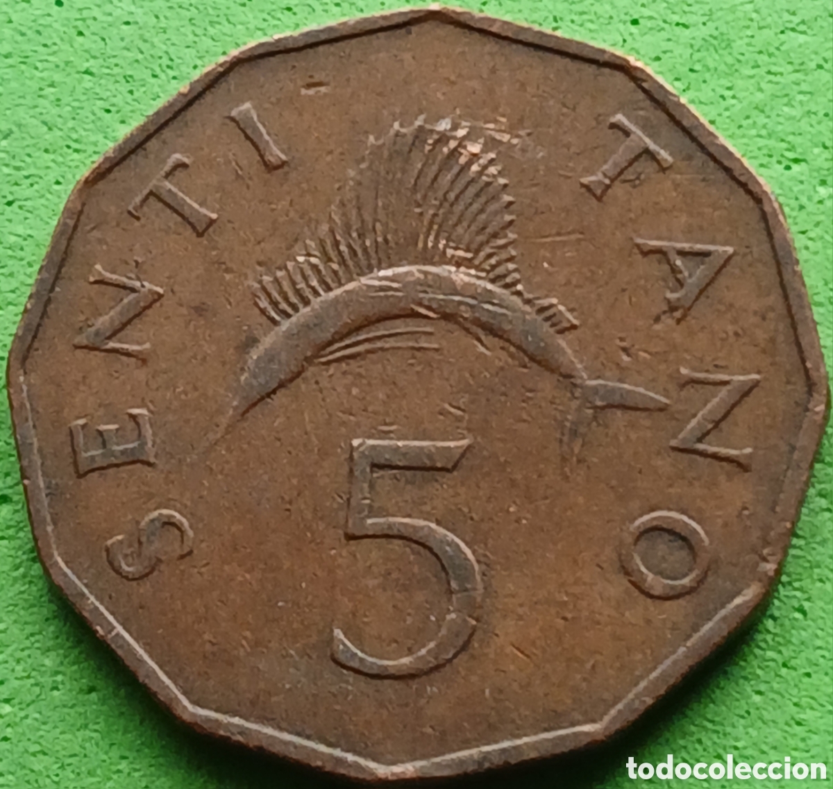 Monedas antiguas de &Aacute;frica: Tanzania 5 senti 1966 km#1