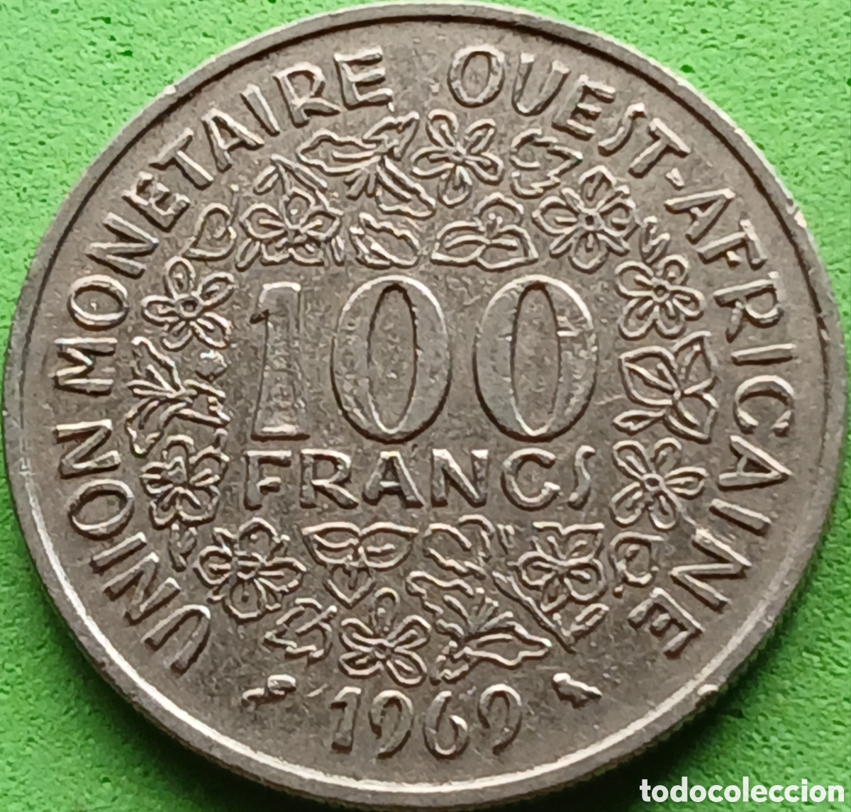 Monedas antiguas de &Aacute;frica: &Aacute;frica Occidental (BCEAO) 100 francos 1969 km#4