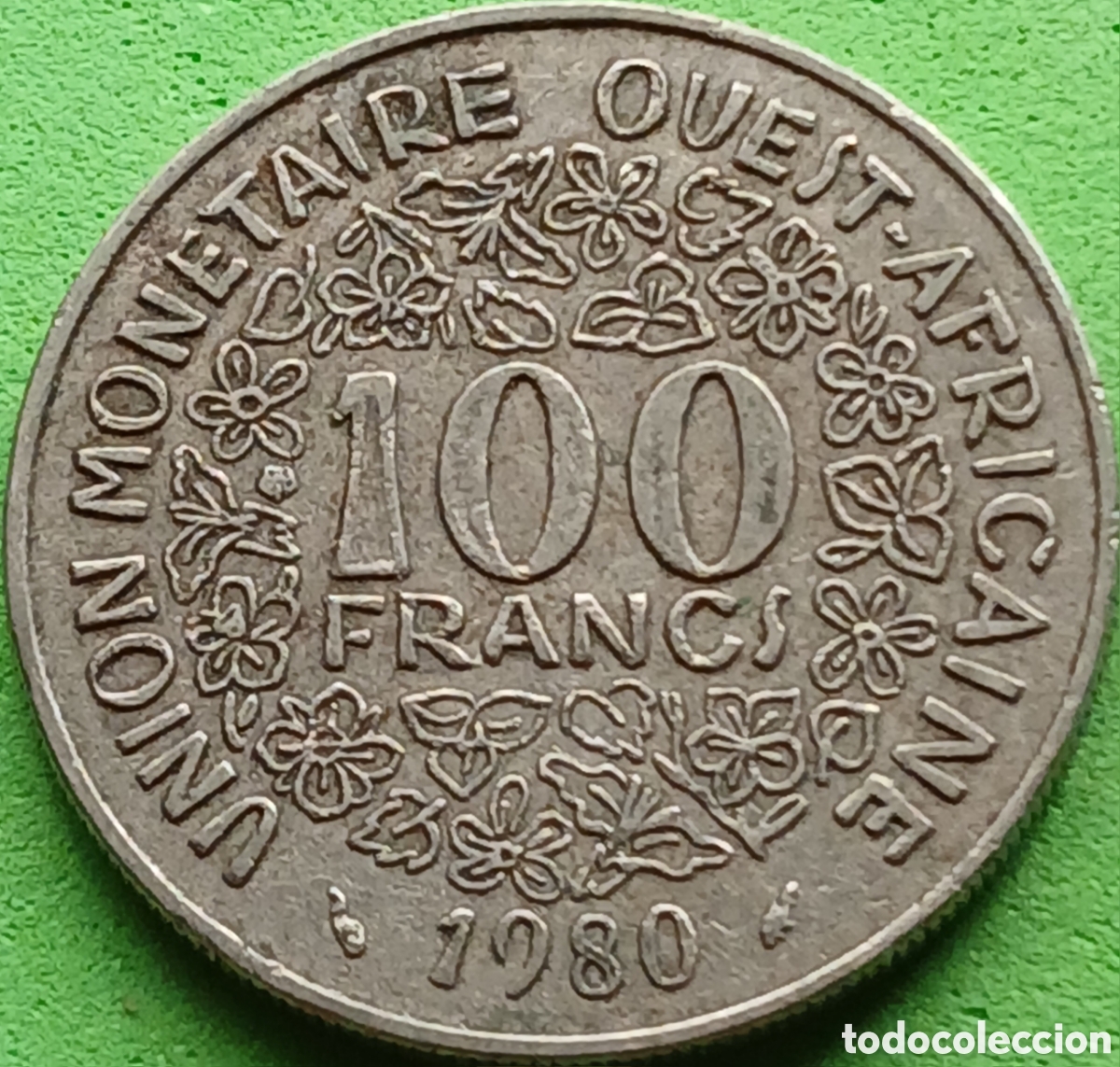 Monedas antiguas de &Aacute;frica: &Aacute;frica Occidental (BCEAO) 100 francos 1980 km#4