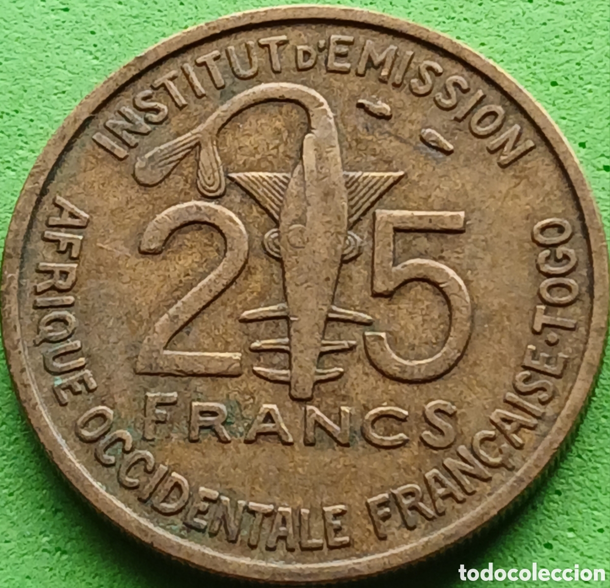Monedas antiguas de &Aacute;frica: &Aacute;frica Occidental Francesa ( Togo) 25 francos 1957 km#9