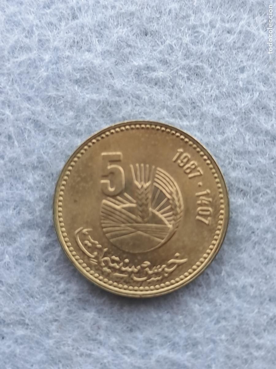 Monedas antiguas de &Aacute;frica: Marruecos. 5 C&eacute;ntimos. A&ntilde;o 1987. - Foto 1