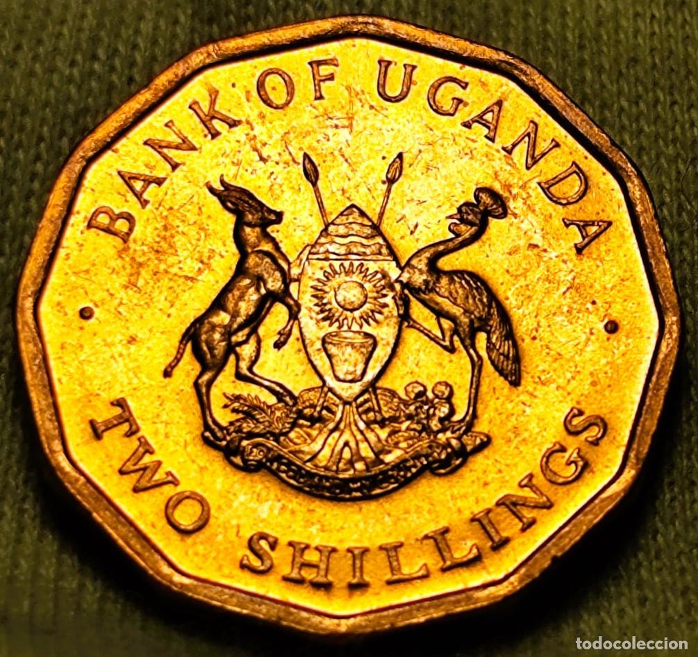 Alte M&uuml;nzen aus Afrika: Uganda &ndash; 2 Chel&iacute;n 1987 Sin Circular (UNC), &ndash; Lote 2567
