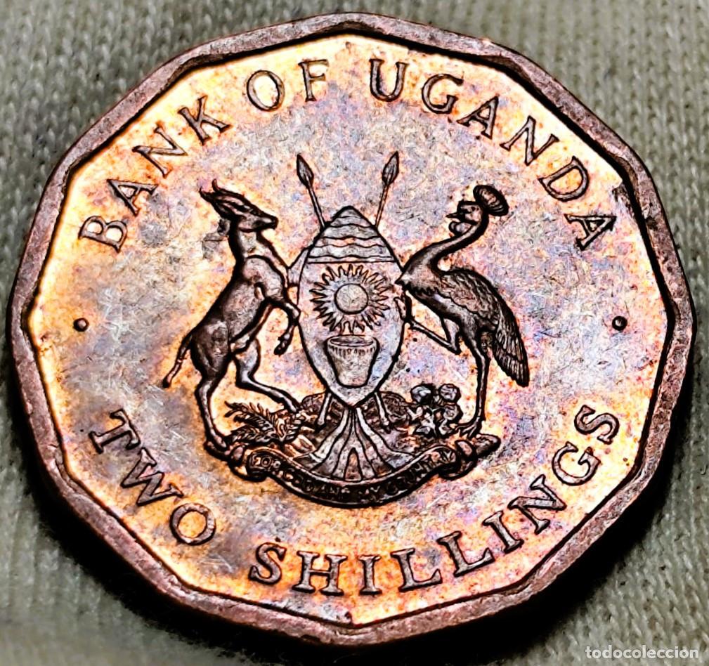 Monedas antiguas de &Aacute;frica: Uganda &ndash; 2 Chel&iacute;n 1987 Sin Circular (UNC), &ndash; Lote 2569