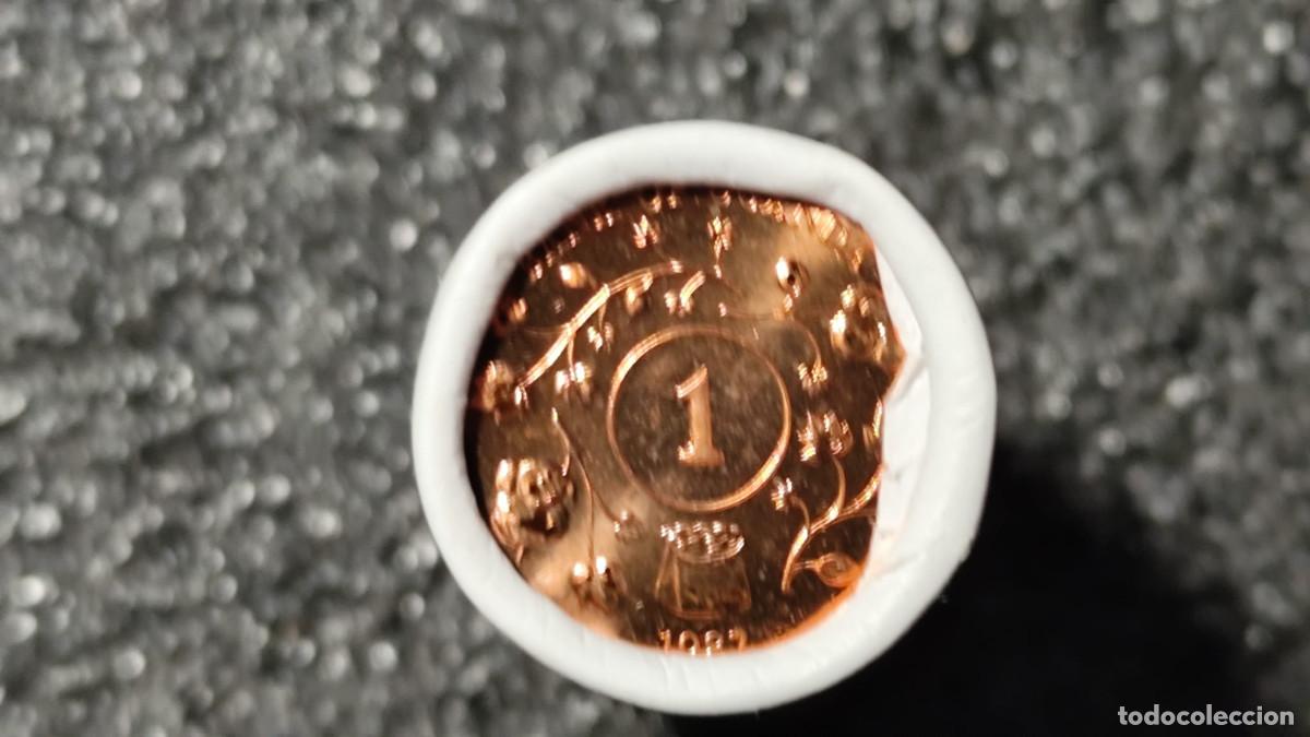 Monedas antiguas de &Aacute;frica: Uganda &ndash; Cartucho original con 20 monedas de 1 Chel&iacute;n 1987, UNC &ndash; Rollos de f&aacute;brica &ndash; Lote 2533