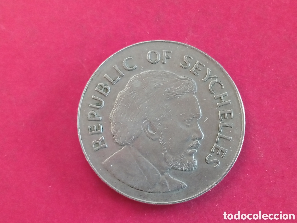 Monedas antiguas de &Aacute;frica: 1 rupia de Seychelles 1976. Conmemorativa
