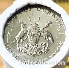 Alte M&uuml;nzen aus Afrika: Uganda &ndash; 5 Chel&iacute;n 1987, UNC &ndash; Lote 2560