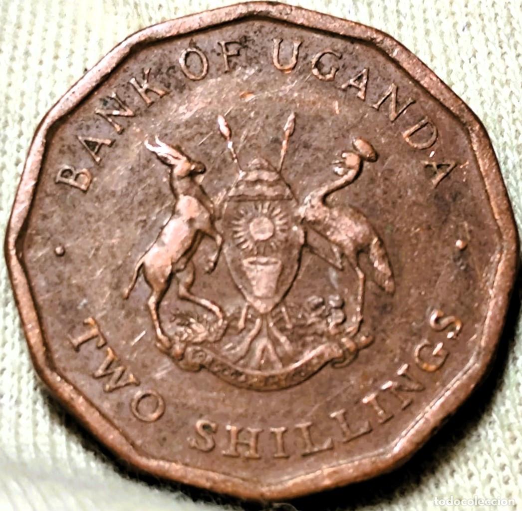 Monnaies anciennes d'Afrique: Uganda &ndash; 2 Chel&iacute;n 1987 Circulado, &ndash; Lote 2550