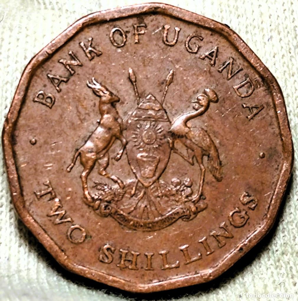 Monnaies anciennes d'Afrique: Uganda &ndash; 2 Chel&iacute;n 1987 Circulado, &ndash; Lote 2554