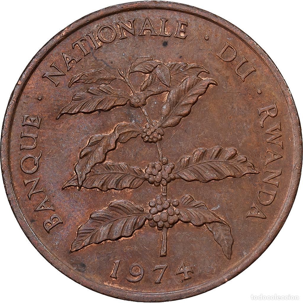 Monedas antiguas de &Aacute;frica: [#1513579] Ruanda, 5 Francs, 1974, British Royal Mint, Bronce, BC+, KM:13