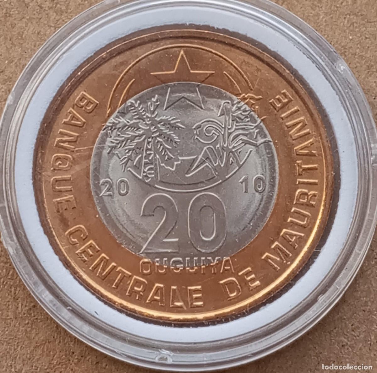 Alte M&uuml;nzen aus Afrika: LOTE 204 MONEDA BIMETALICA DE MAURITANIA (SIN CIRCULAR)