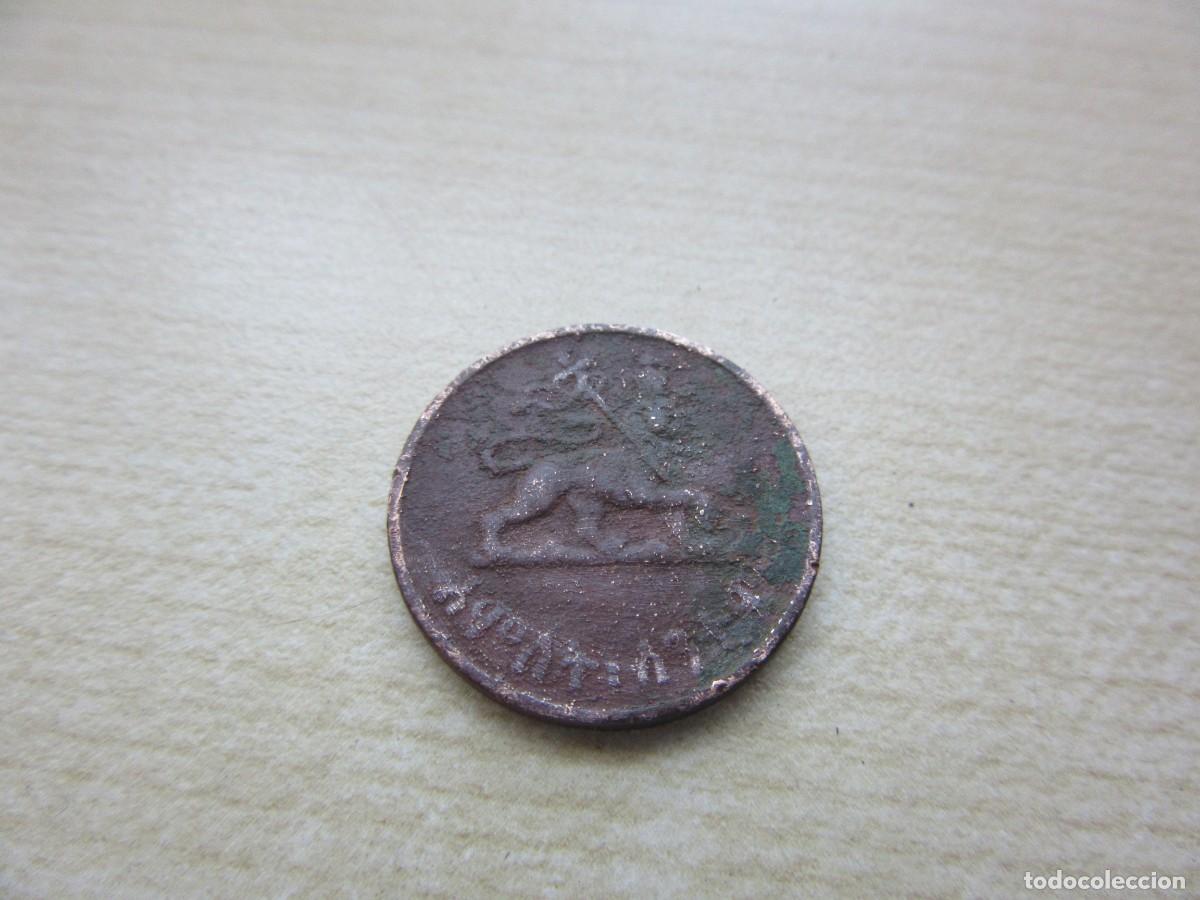 Monedas antiguas de &Aacute;frica: 5 santeem de Etiop&iacute;a &Eacute;poca Haile Salassie 1944