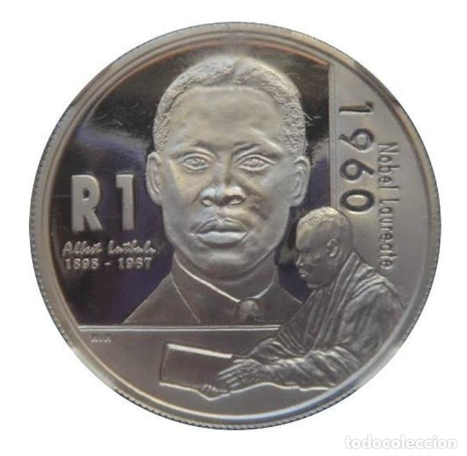 Monedas antiguas de &Aacute;frica: SUDAFRICA 1 rand plata 2005 Albert Luthuli Premios Nobel - SOUTH AFRICA
