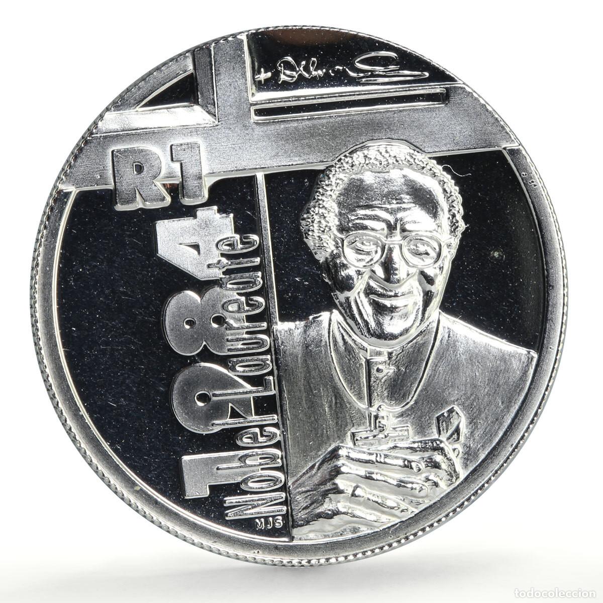 Monedas antiguas de &Aacute;frica: SSUDAFRICA 1 rand plata 2006 Desmond Tutu Premios Nobel - SOUTH AFRICA