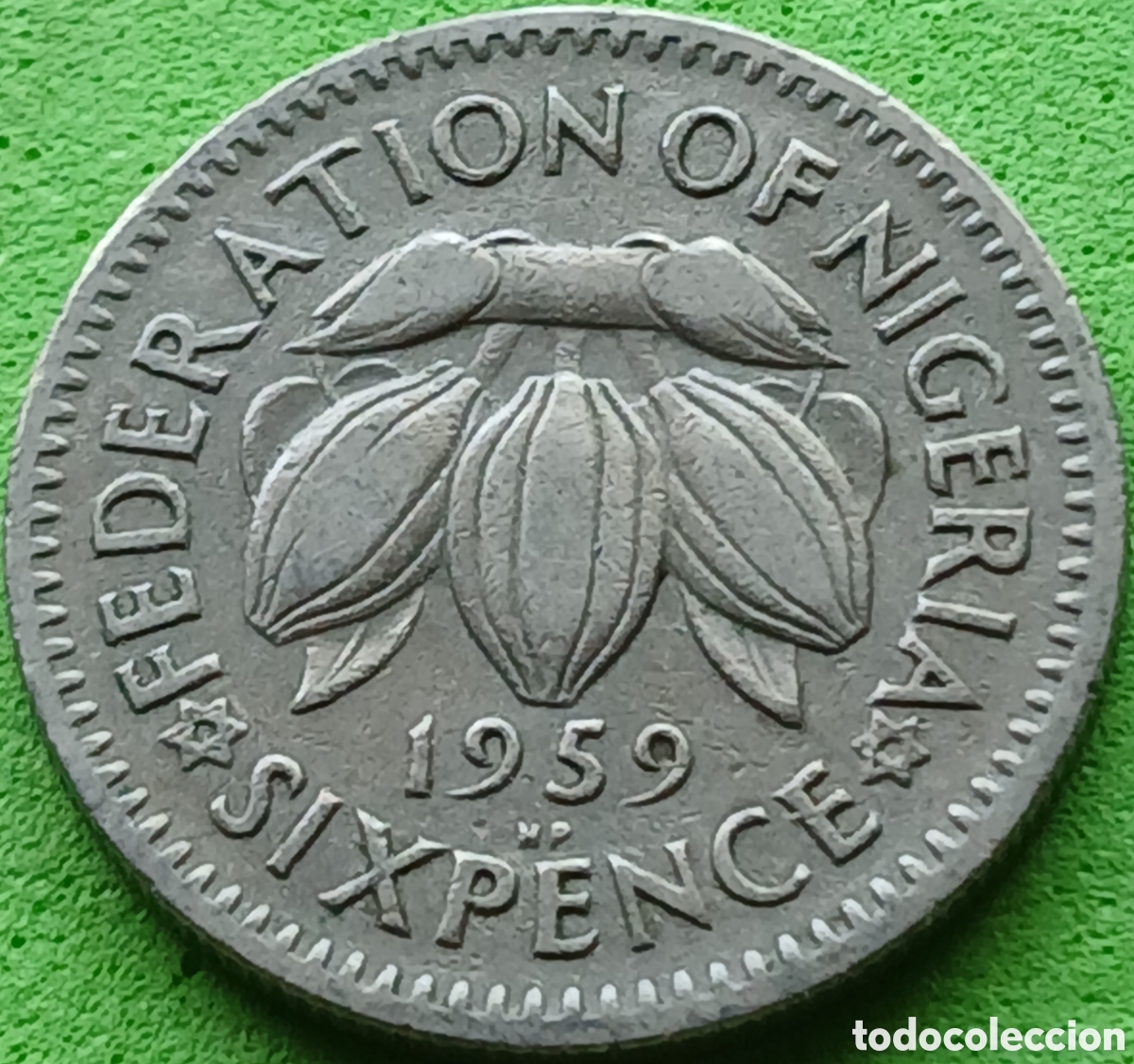 Monedas antiguas de &Aacute;frica: Ghana six pence 1959 km#4