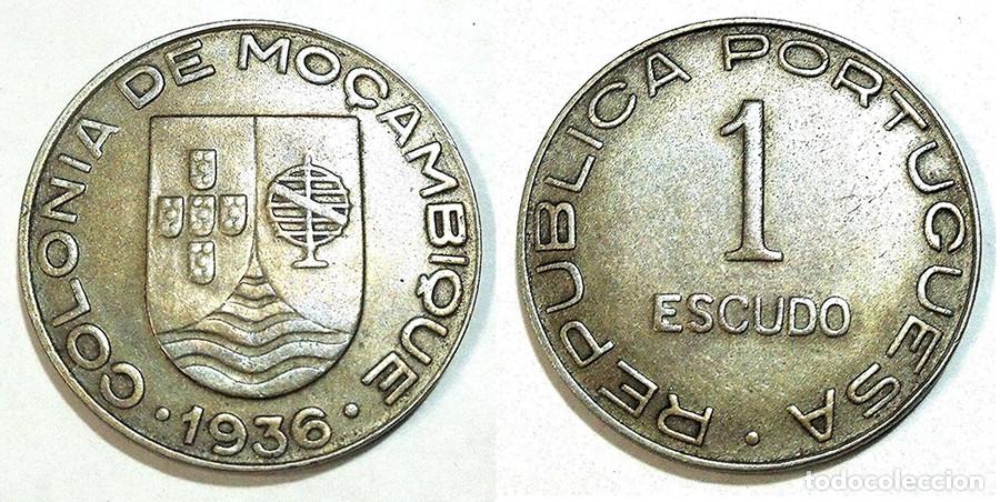 Monedas antiguas de &Aacute;frica: MOZAMBIQUE - 1 ESCUDO - 1936 - CUPRO/NIQUEL - NO CIRCULADO