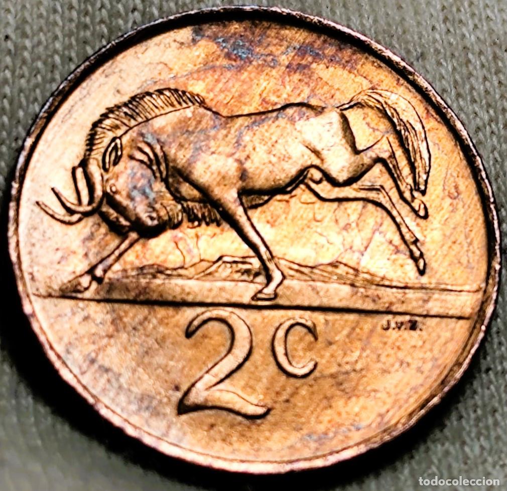 Monedas antiguas de &Aacute;frica: Sud&aacute;frica 2 centavos, 1990&ndash; Sin Circular (SC) &ndash; Lote 2622