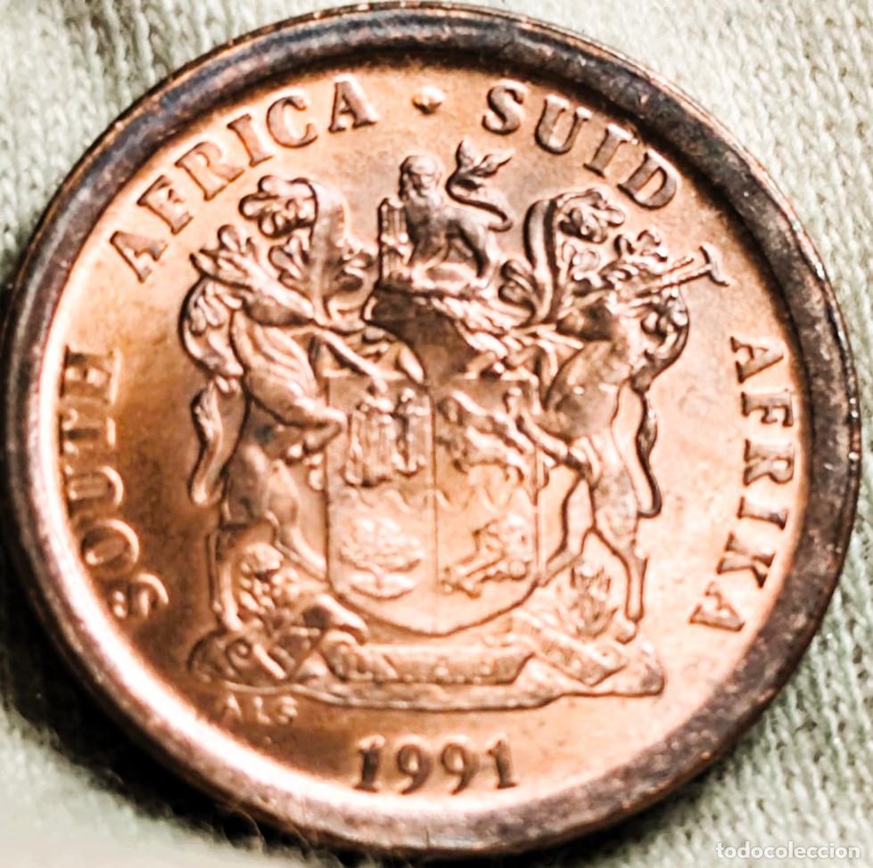 Monedas antiguas de &Aacute;frica: Sud&aacute;frica 5 centavos, 1991&ndash; Sin Circular (SC) &ndash; Lote 2623