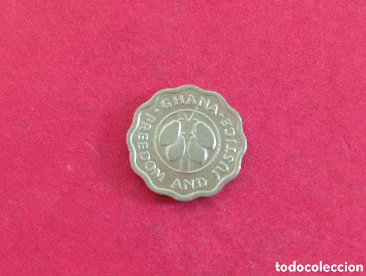Monedas antiguas de &Aacute;frica: 2,5 pesewas de Ghana 1967
