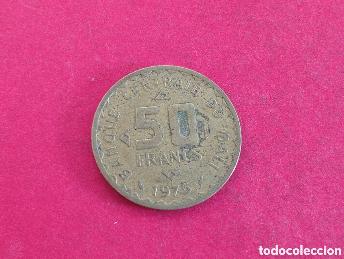 Monedas antiguas de &Aacute;frica: 50 francos de Mali 1975