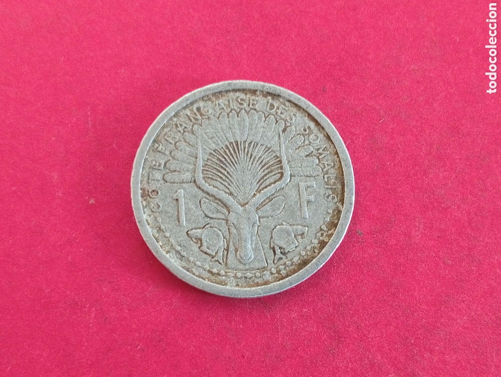 Monedas antiguas de &Aacute;frica: 1 franco Somalia francesa 1965