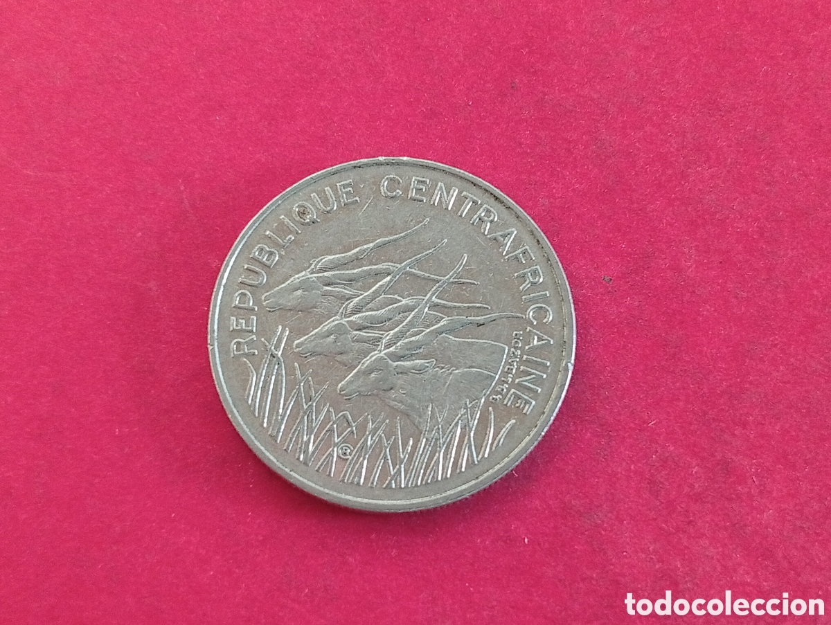 Monedas antiguas de &Aacute;frica: 100 francos Republica Centroafricana 1975