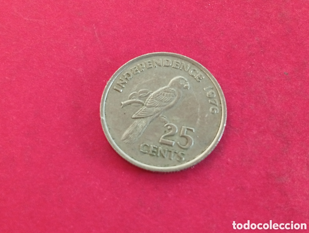 Monedas antiguas de &Aacute;frica: 25 cents de Seychelles 1976