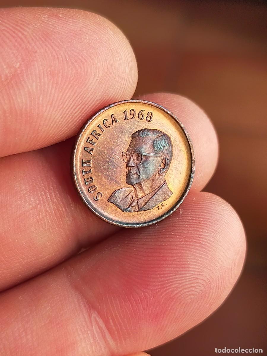 Monedas antiguas de &Aacute;frica: MONEDA DE 1 UN CENT CENTAVO SUDAFRICA SOUTH AFRICA 1968 EXCELENTE CONSERVACION Charles Robberts Swar
