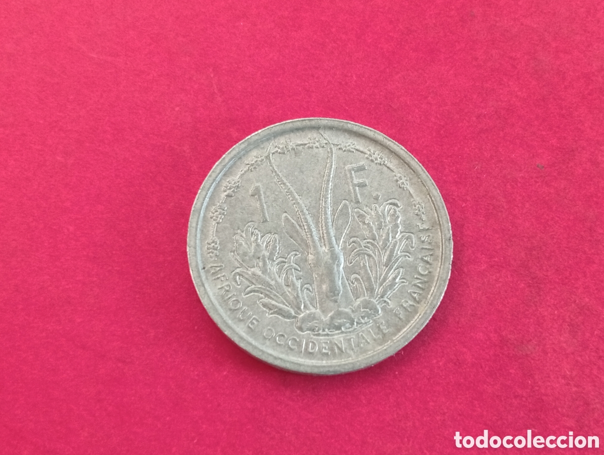 Monedas antiguas de &Aacute;frica: 1 franco &Aacute;frica Occidental Francesa 1948