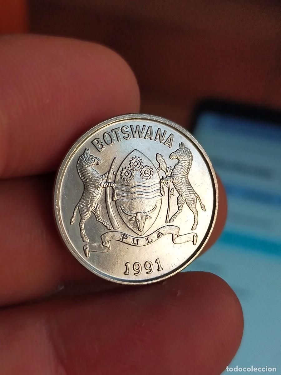 Monedas antiguas de &Aacute;frica: MONEDA DE 25 VEINTICINCO THEBE BOTSWUANA BOTSUANA 1991 EXCELENTE CONSERVACION