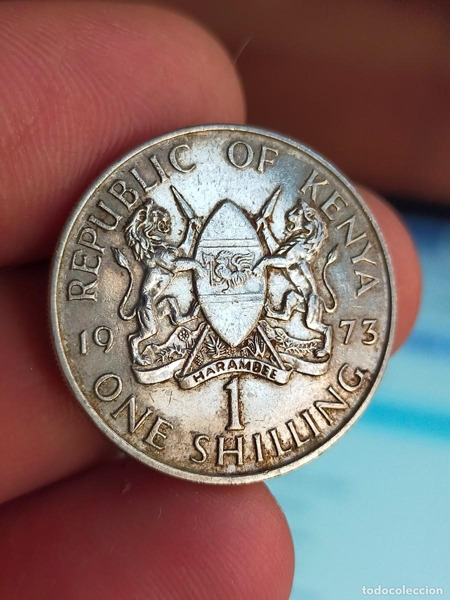 Monedas antiguas de &Aacute;frica: MONEDA DE 1 UN CHELIN SHILLING KENIA KENYA 1973 MUY BUENA CONSERVACION