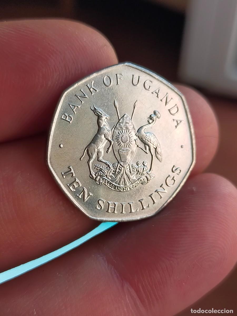 Monedas antiguas de &Aacute;frica: MONEDA DE 10 DIEZ SHILLING CHELINES UGANDA 1987 EXCELENTE CONSERVACION