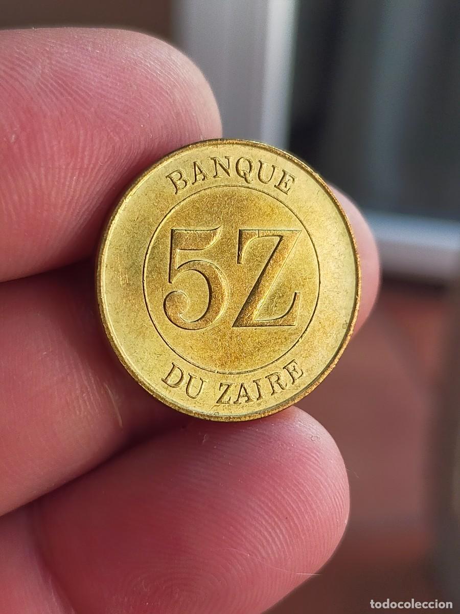 Monedas antiguas de &Aacute;frica: MONEDA DE 5 CINCO ZAIRES ZAIRE 1987 EXCELENTE CONSERVACION
