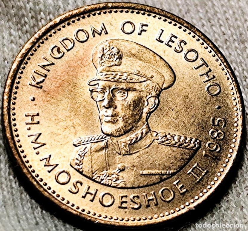 Monedas antiguas de &Aacute;frica: Lesotho &ndash; 2 Lisente 1985 &ndash; Sin Circular (SC) &ndash; Lote 2665