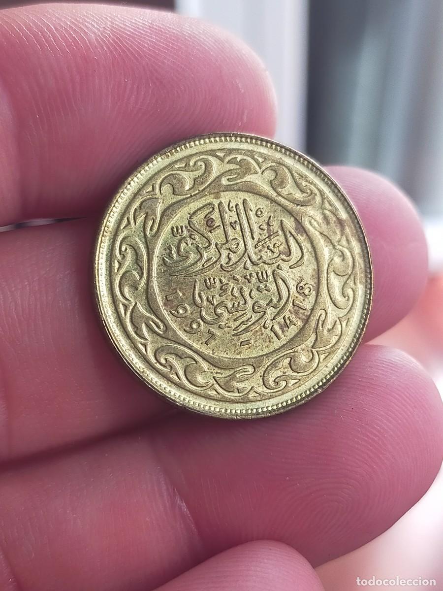 Monedas antiguas de &Aacute;frica: MONEDA DE 100 CIEN MILLIMES 1997 1418 TUNEZ MUY BUENA CONSERVACION